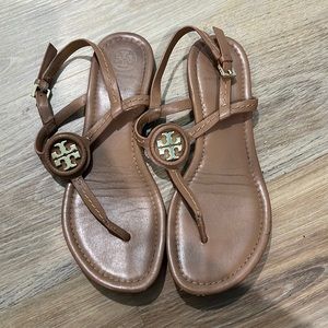 Tory Burch Camel Thong Sandal